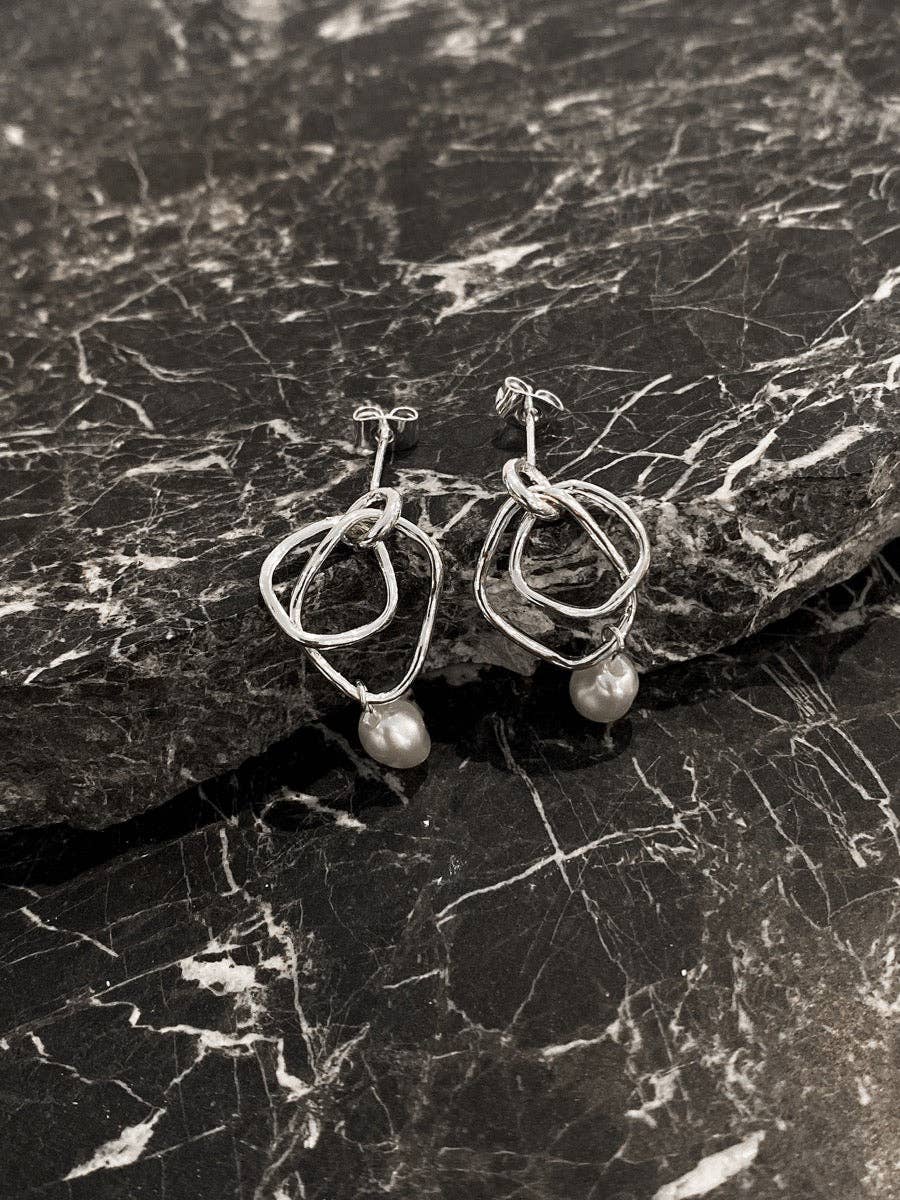 Dionne Sterling Silver Plated Pearl Earrings