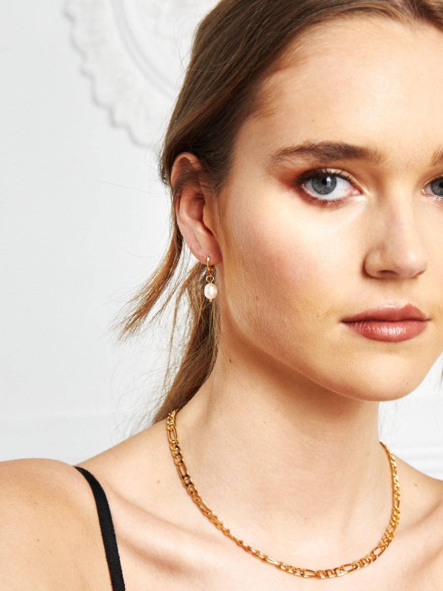 Daphne 18K Gold Plated Pearl Earrings