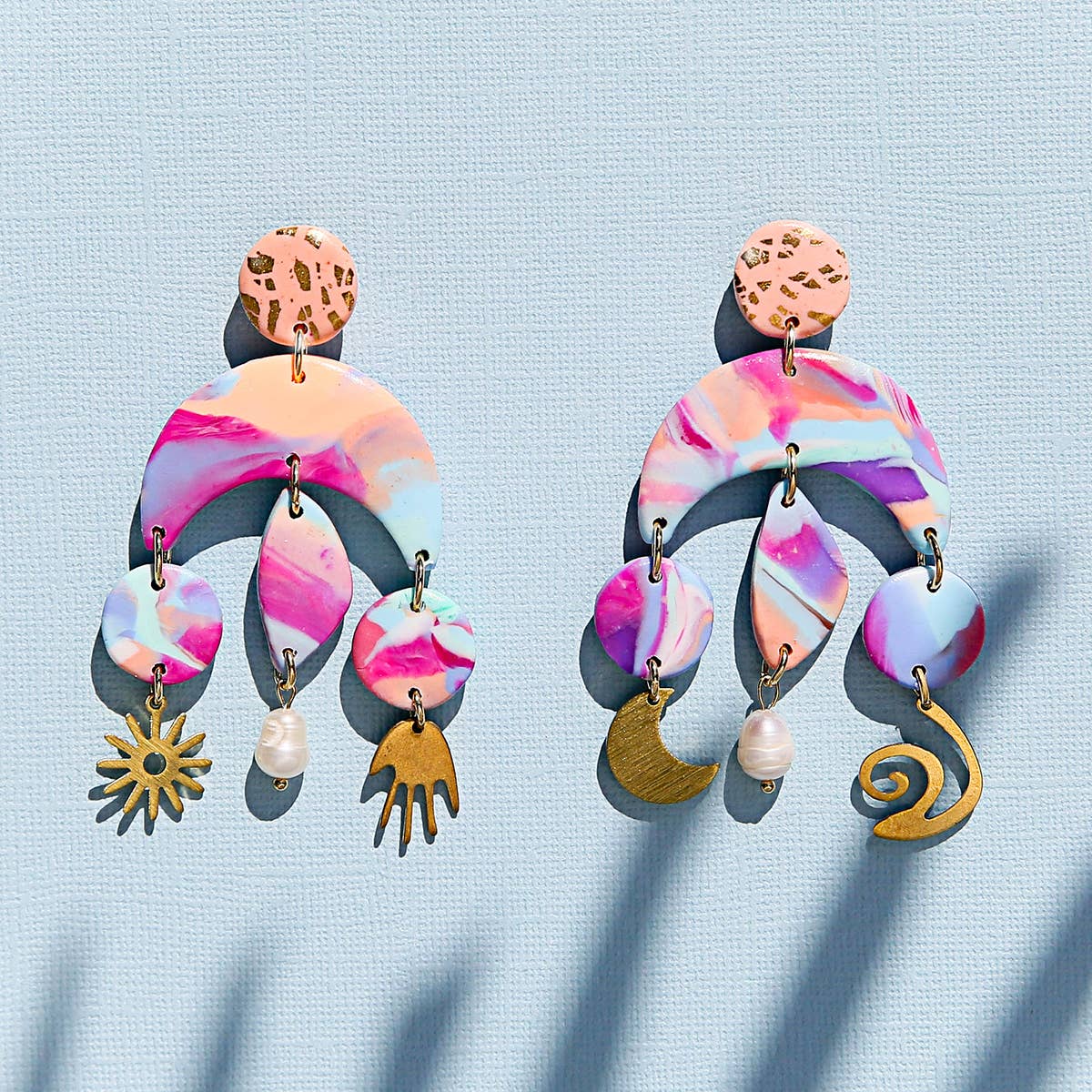 Marbled Statement Earrings