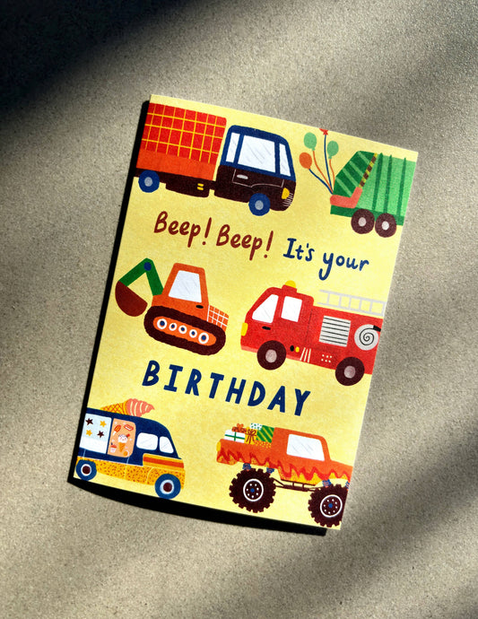 Vehicles Birthday Card
