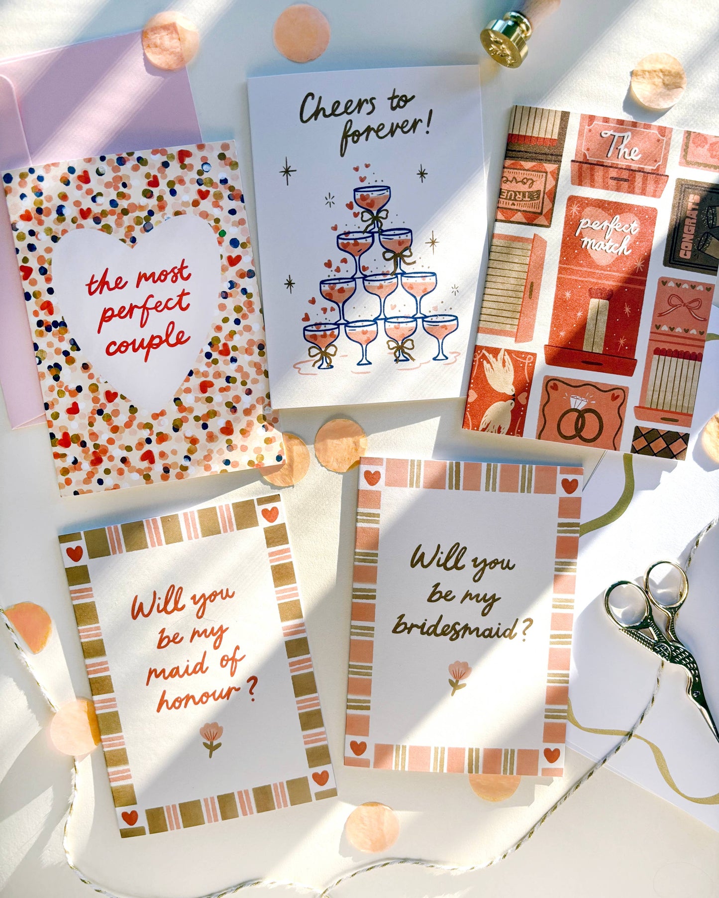 Cheers to Forever Engagement Card