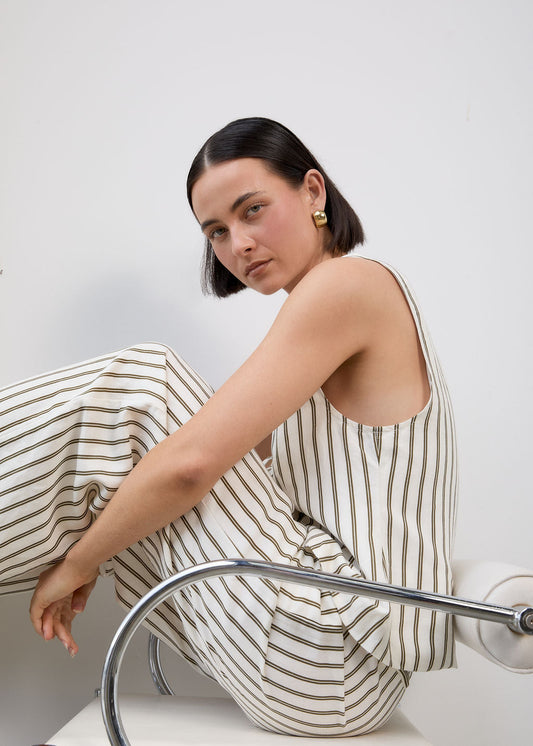 Isabel Stripe Linen Blend Pant