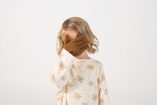 Organic Cotton Gloves Brown