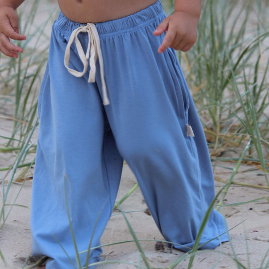 Wide Leg Pants - Powder Blue