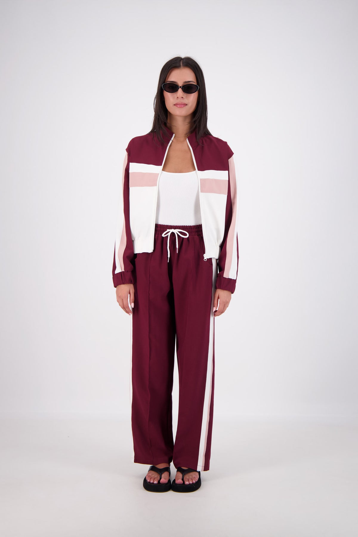 Cassis Funnel Neck Jacket Plum