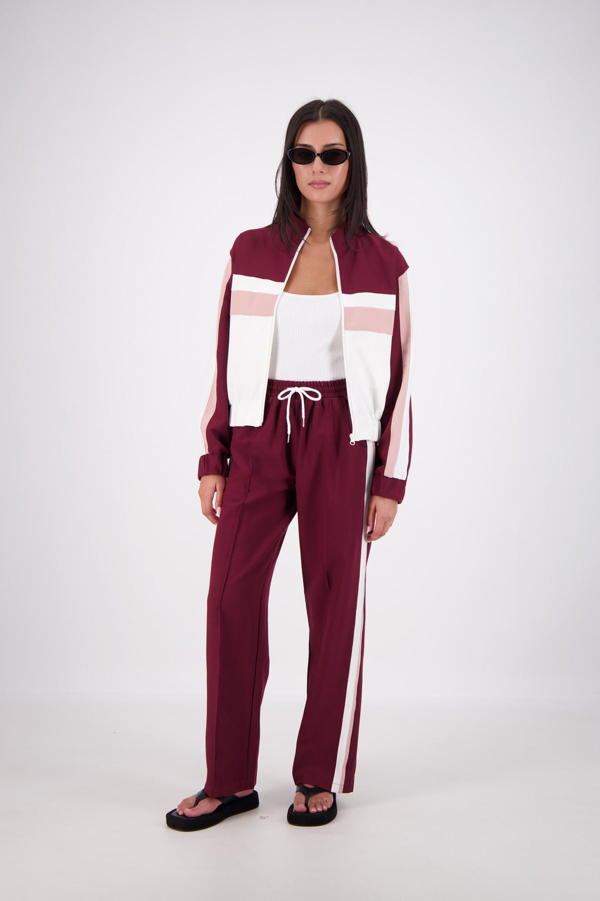 Cassis Funnel Neck Jacket Plum