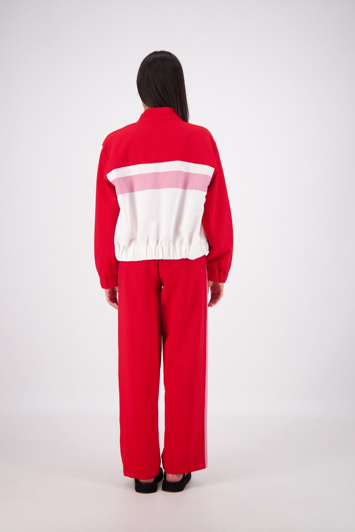 Cassis Funnel Neck Jacket Red