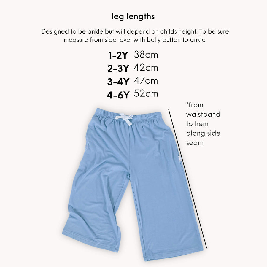 Wide Leg Pants - Powder Blue