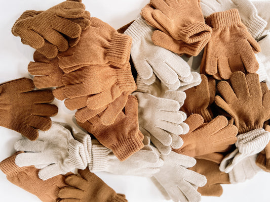 Organic Cotton Gloves Caramel