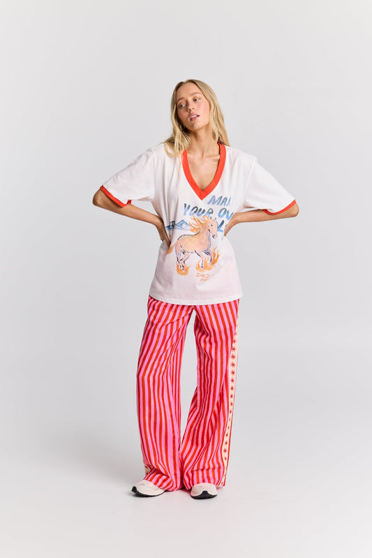 She's On Fire V-Neck Tee