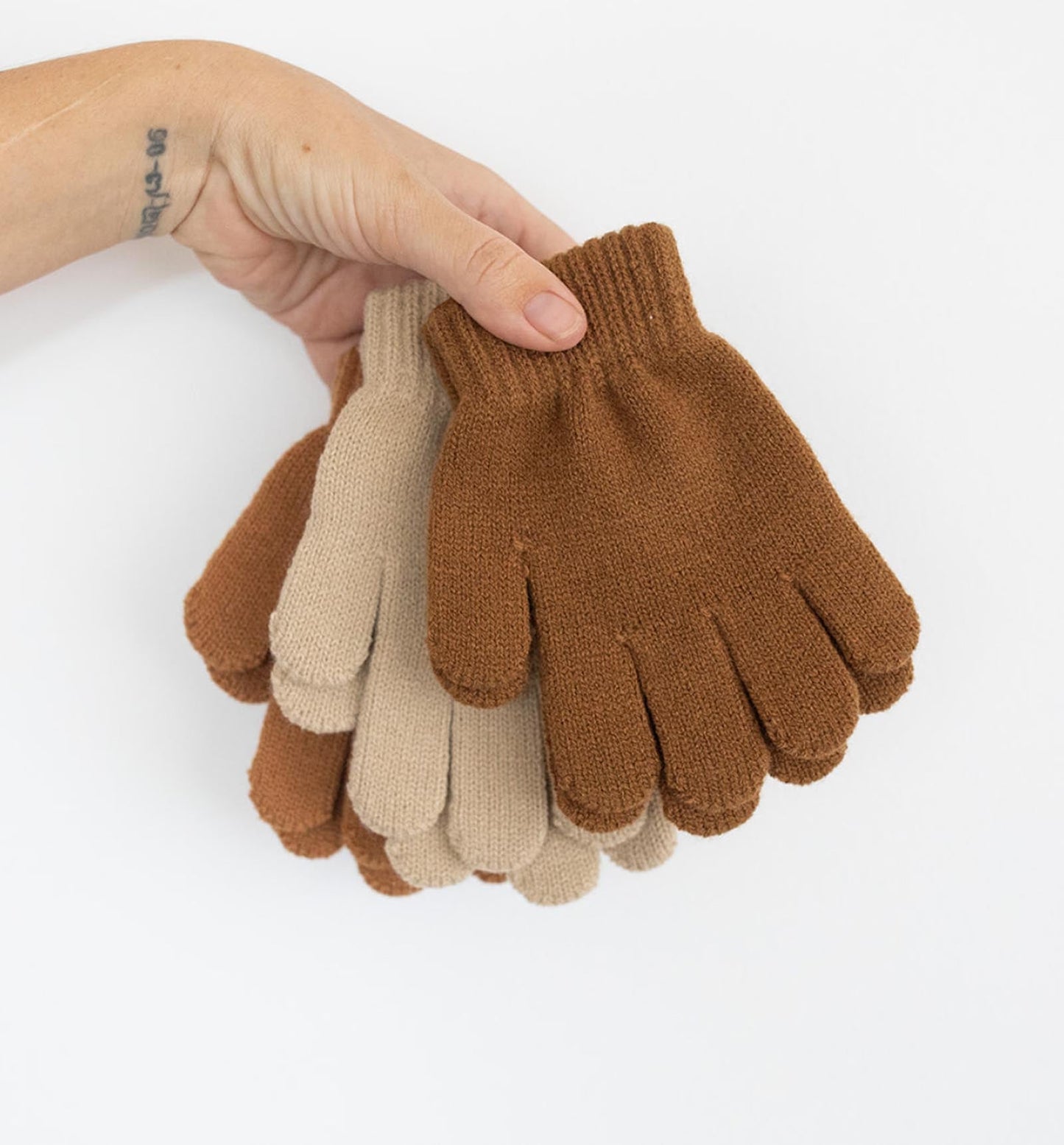 Organic Cotton Gloves Brown