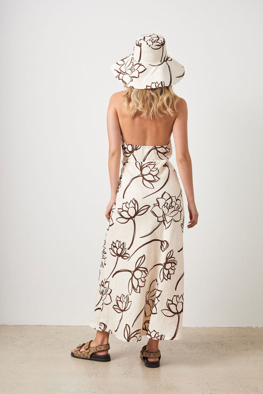 Mavericks Linen Dress Lotus Cream