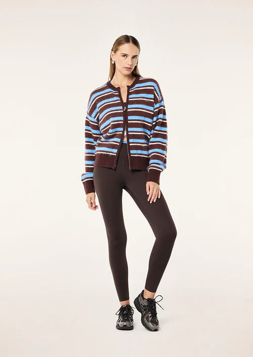 Sable stripe knit bomber