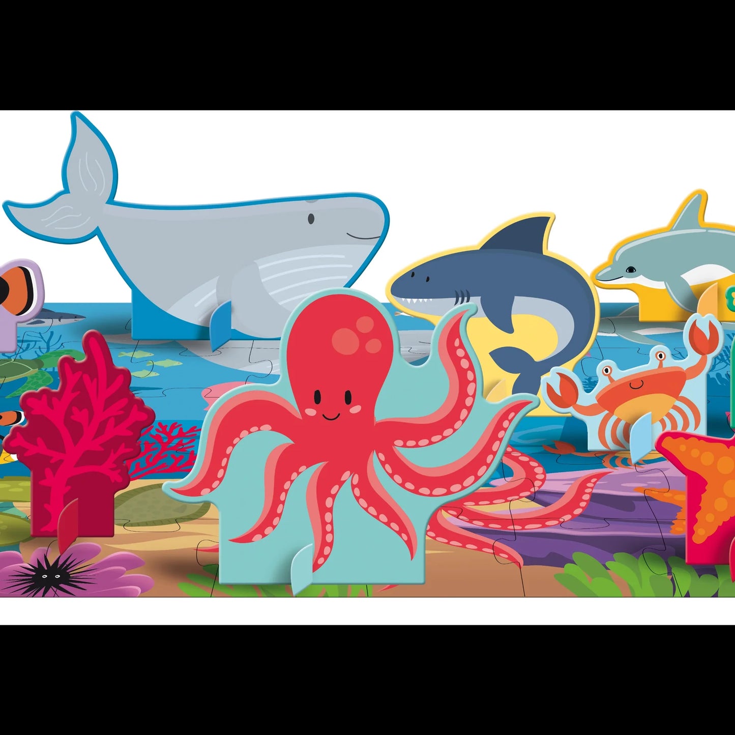 Sassi 3D Puzzle and Book Set - The Sea, 40 pcs