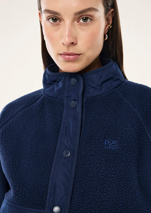 Technique Quilt Jacket Navy