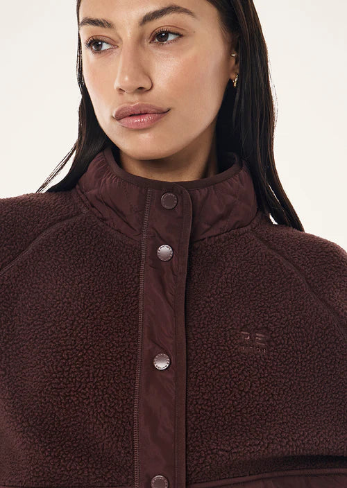 Technique quilt jacket mahogany