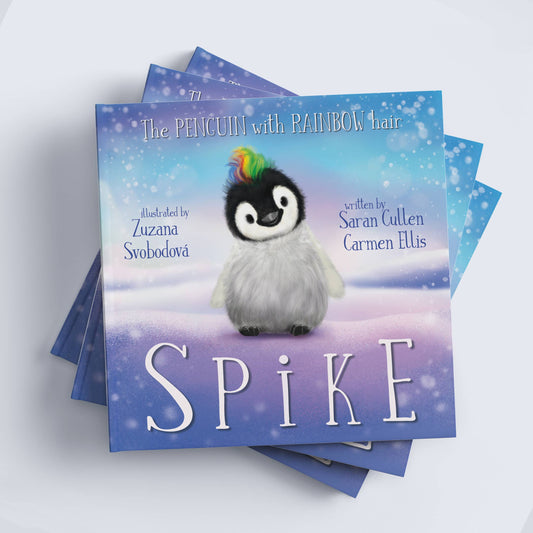 Spike, the Penguin with Rainbow Hair Children's Book