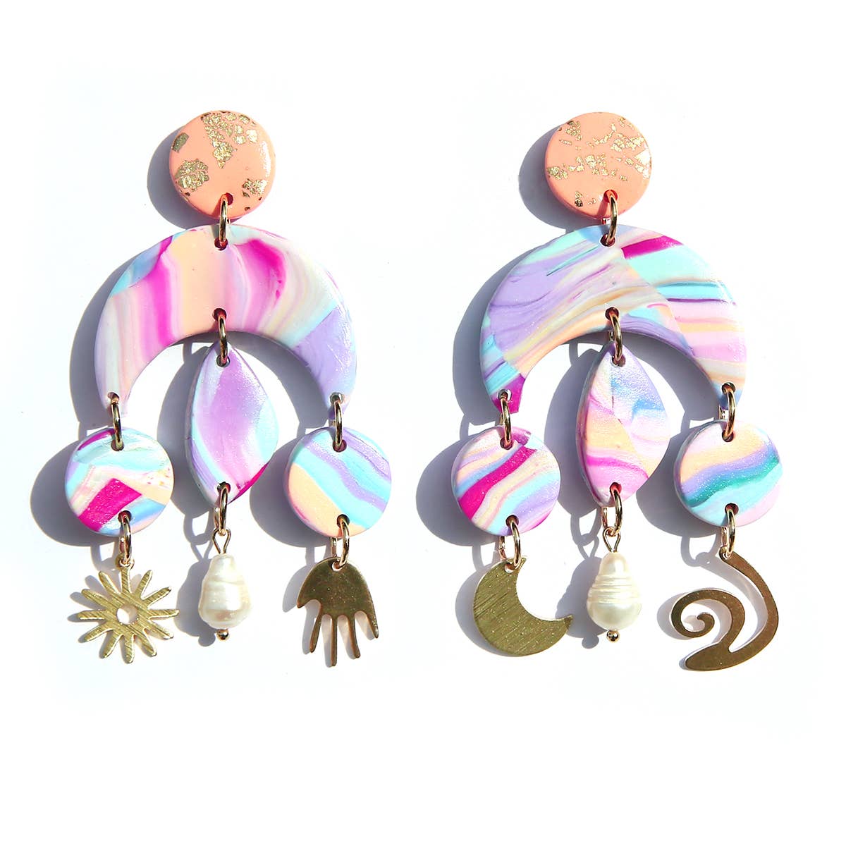 Marbled Statement Earrings