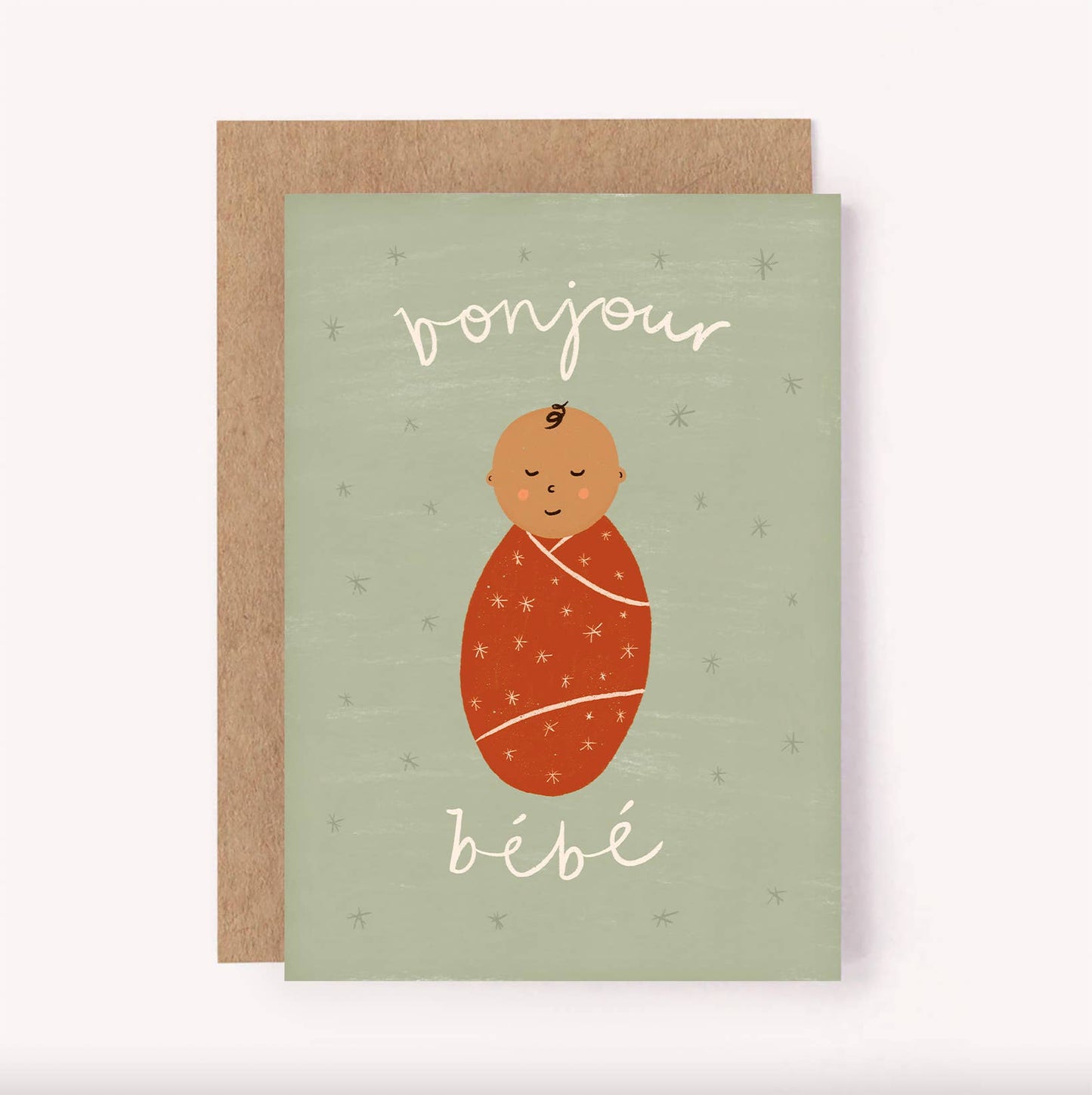 Bonjour Bebe Green Baby Card
