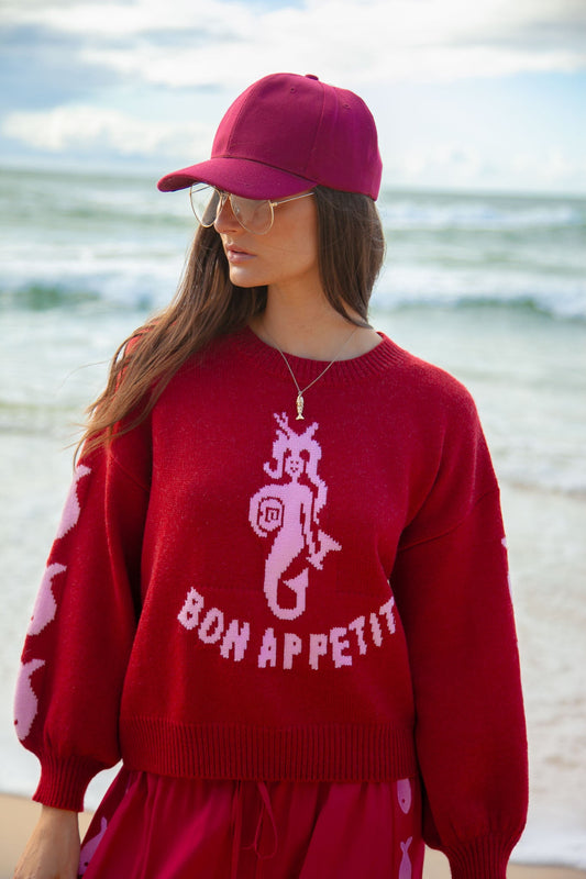 Bon Appetit Mermaid Crew Knit
