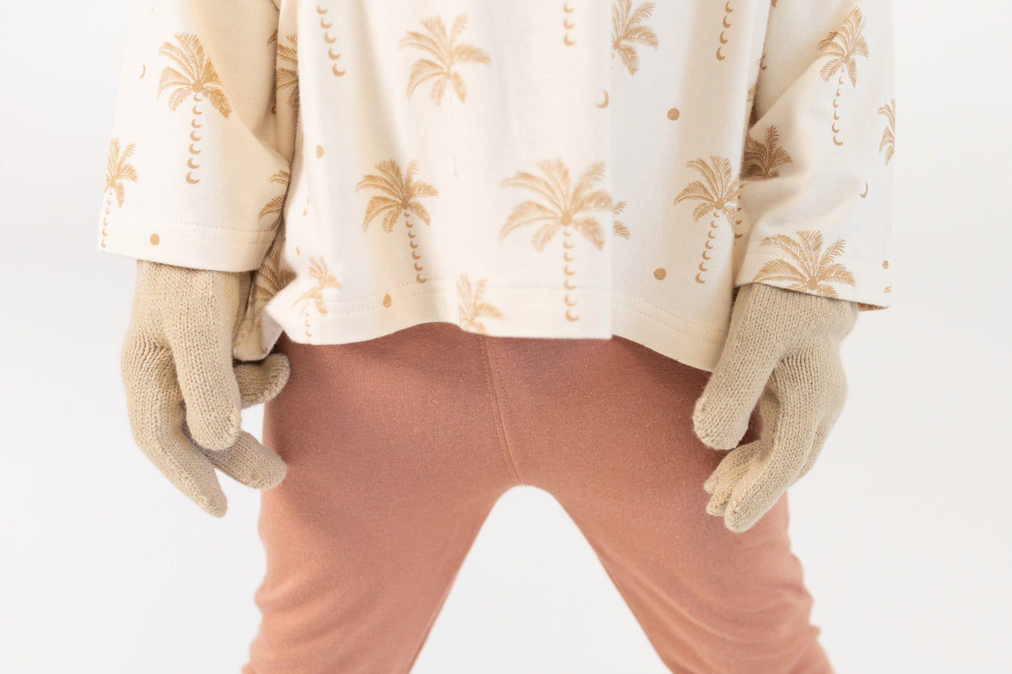 Organic Cotton Gloves Beige