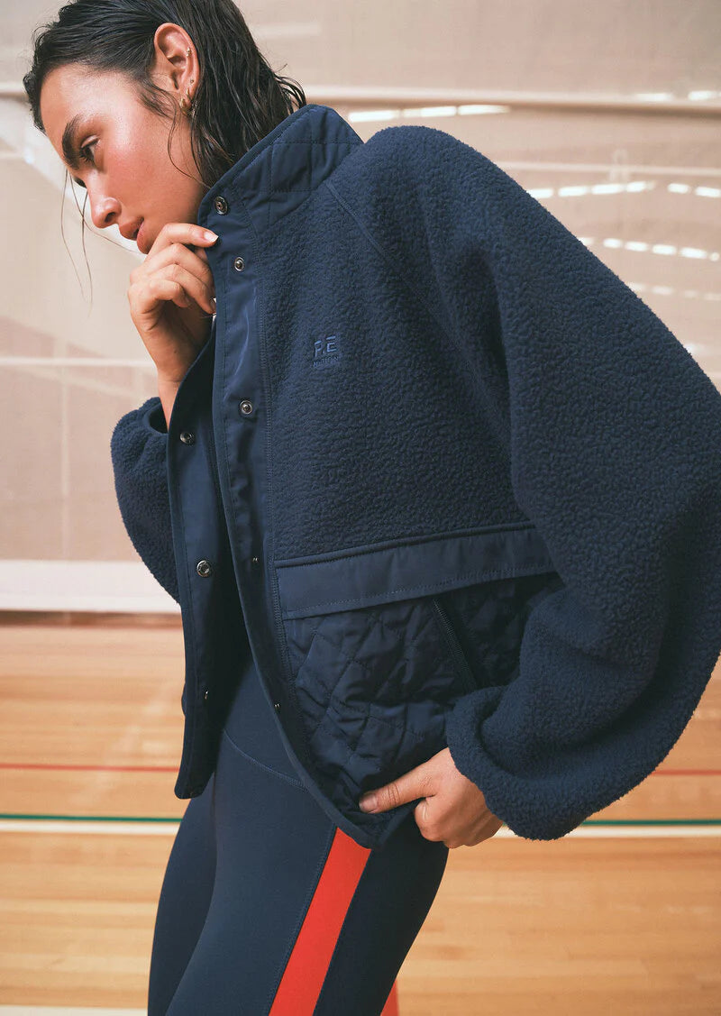 Technique Quilt Jacket Navy