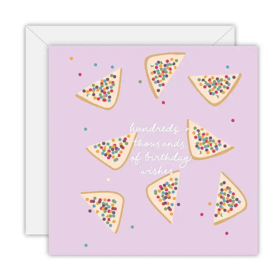 Fairy Bread Birthday Wishes - Greeting Card: Rectange