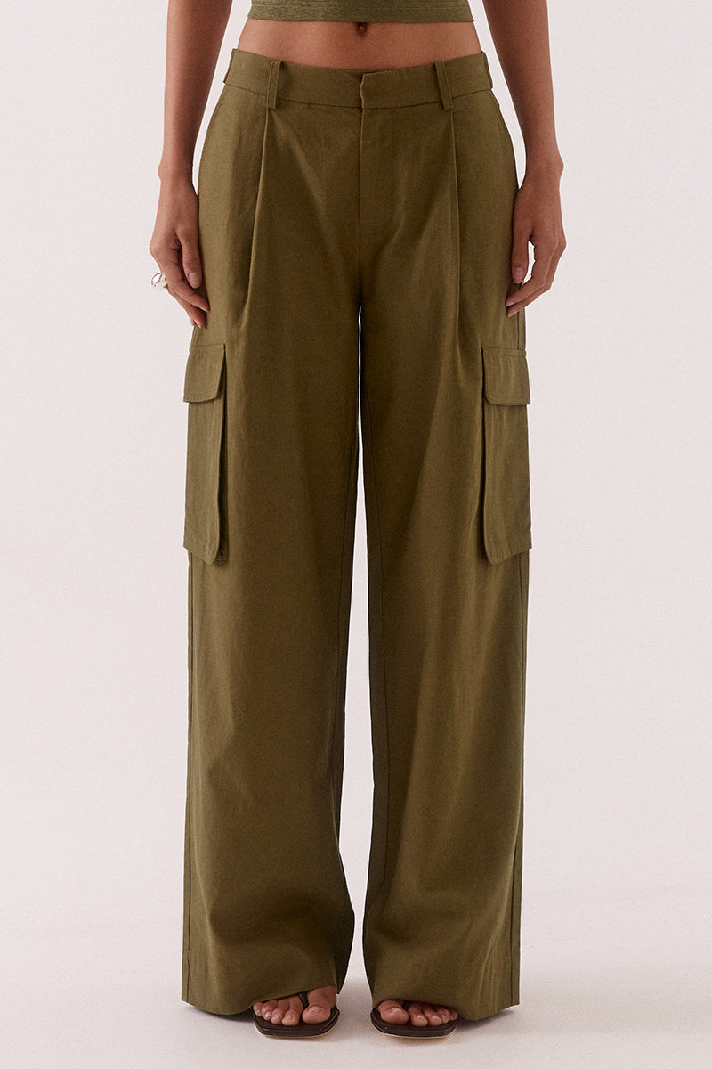 SABINE CARGO PANTS - KHAKI