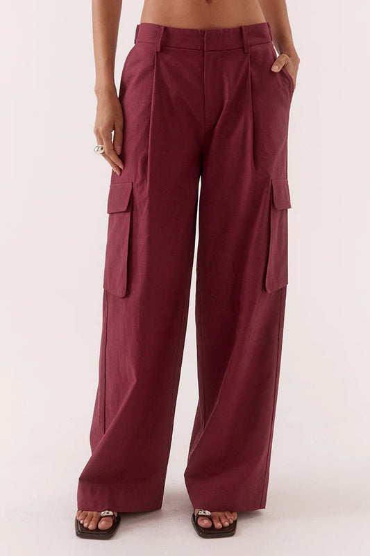 SABINE CARGO PANTS - VINO