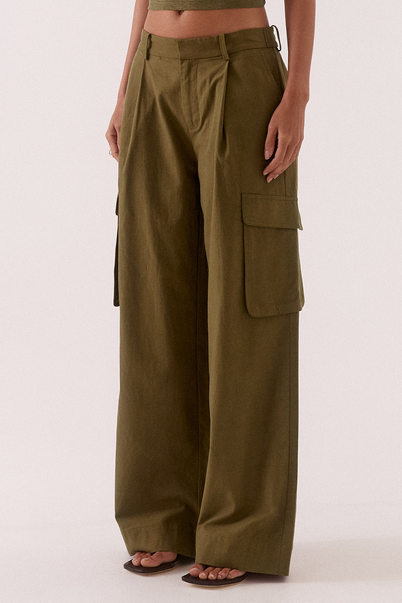 SABINE CARGO PANTS - KHAKI
