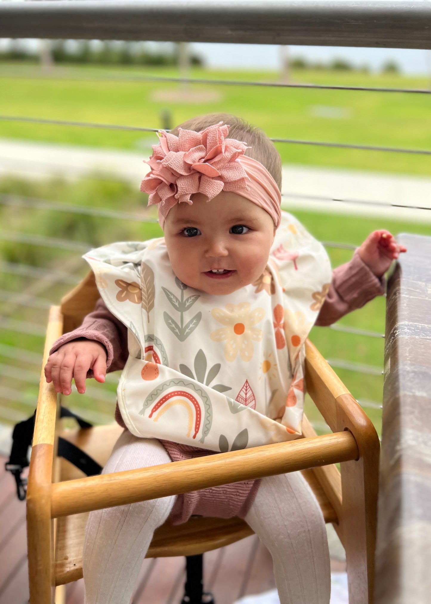 Ruffle Bib - Earth and Petals