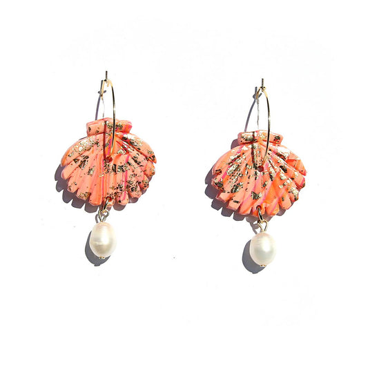 Coral Shell Earrings
