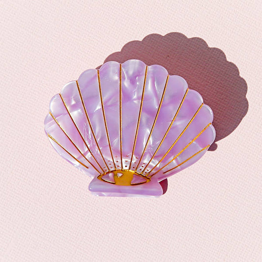 Lilac Pearl Shell Hair Claw