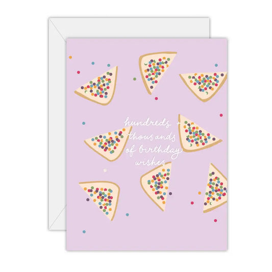 Fairy Bread Birthday Wishes - Greeting Card: Rectange