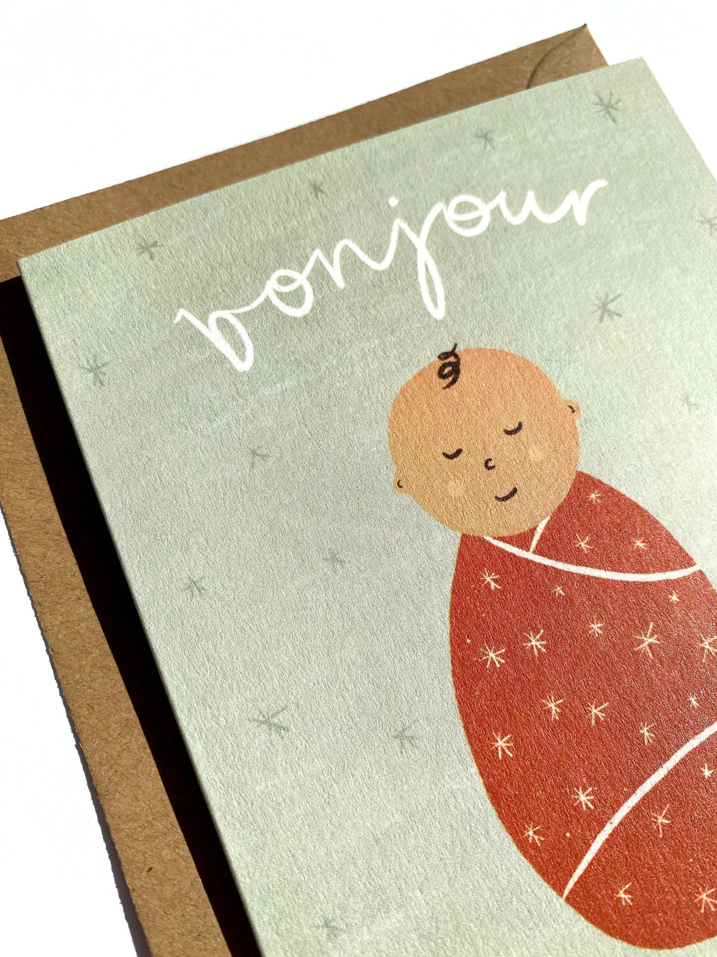 Bonjour Bebe Green Baby Card