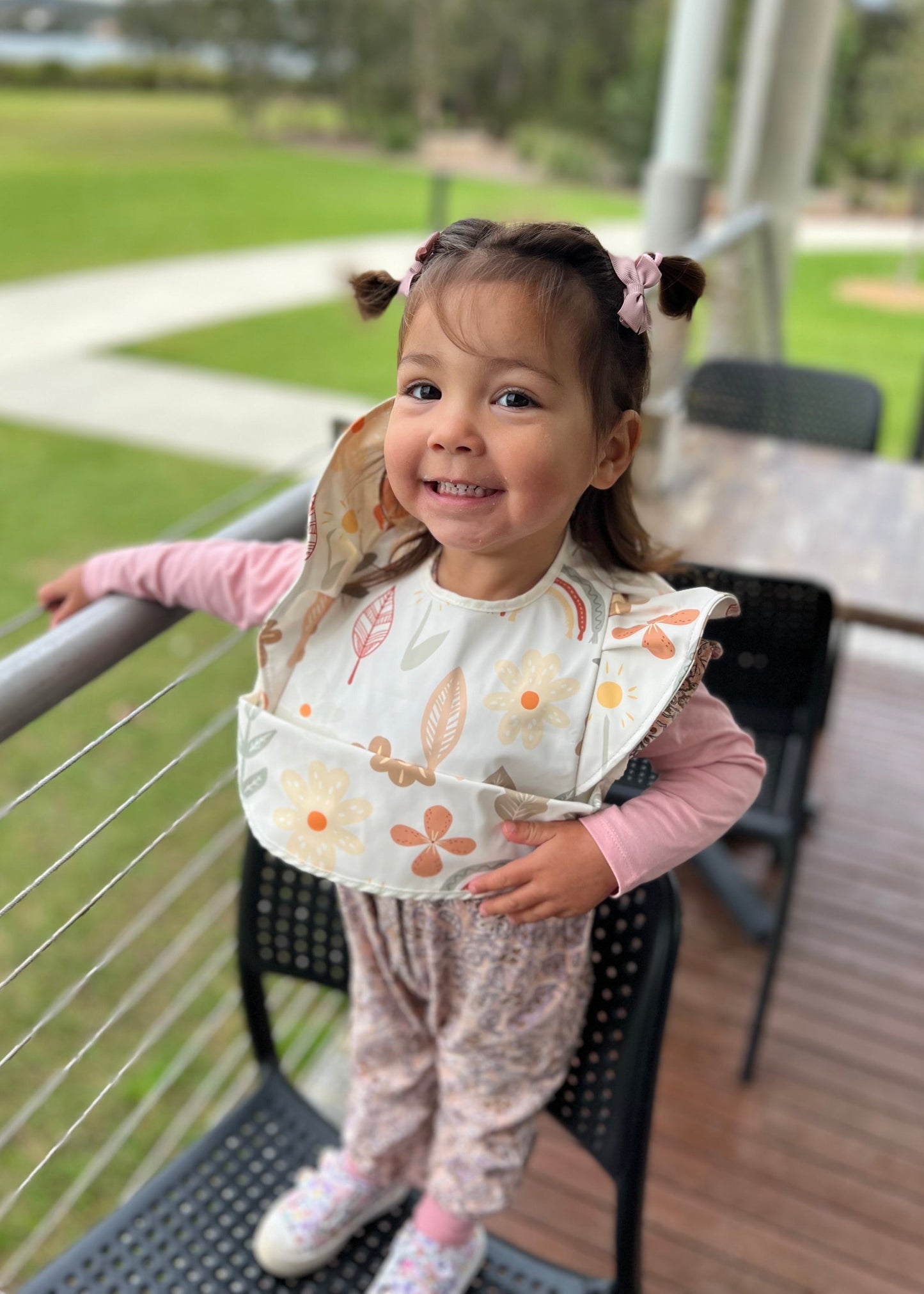 Ruffle Bib - Earth and Petals