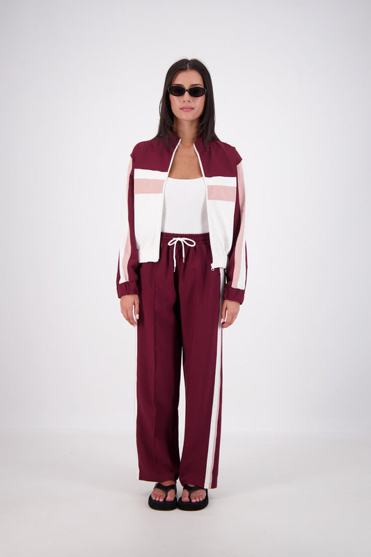 Cassis Funnel Neck Jacket Plum