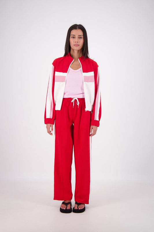 Cassis Funnel Neck Jacket Red