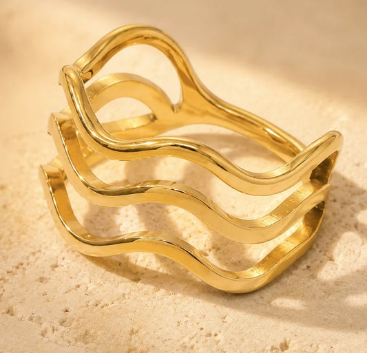 Current Ring | 18k Gold-Plated Waterproof Ring