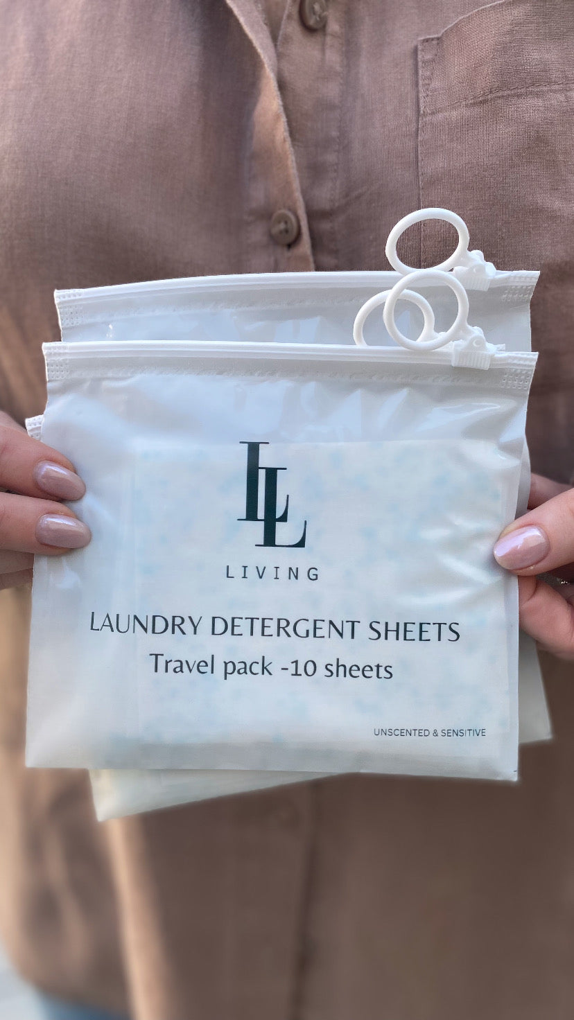 10 Laundry Detergent Sheets Travel Pack (39c/load)