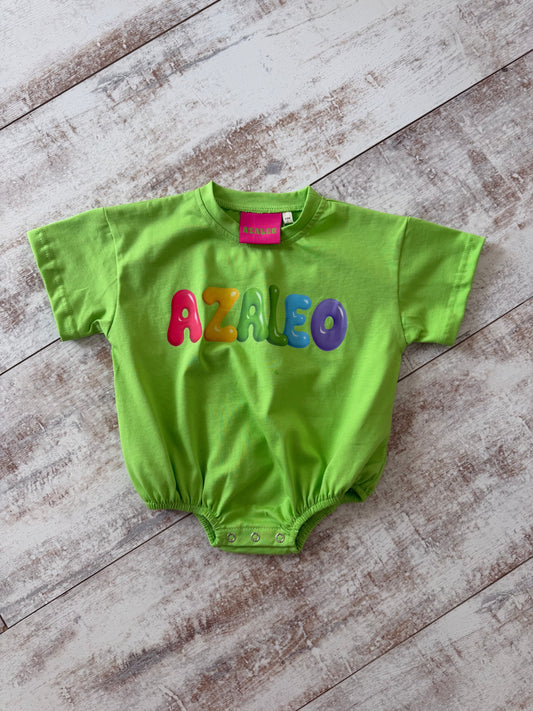 Bubble Romper Green Apple