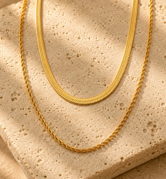 Layered Light Necklace | 18k Gold-Plated Waterproof Necklace