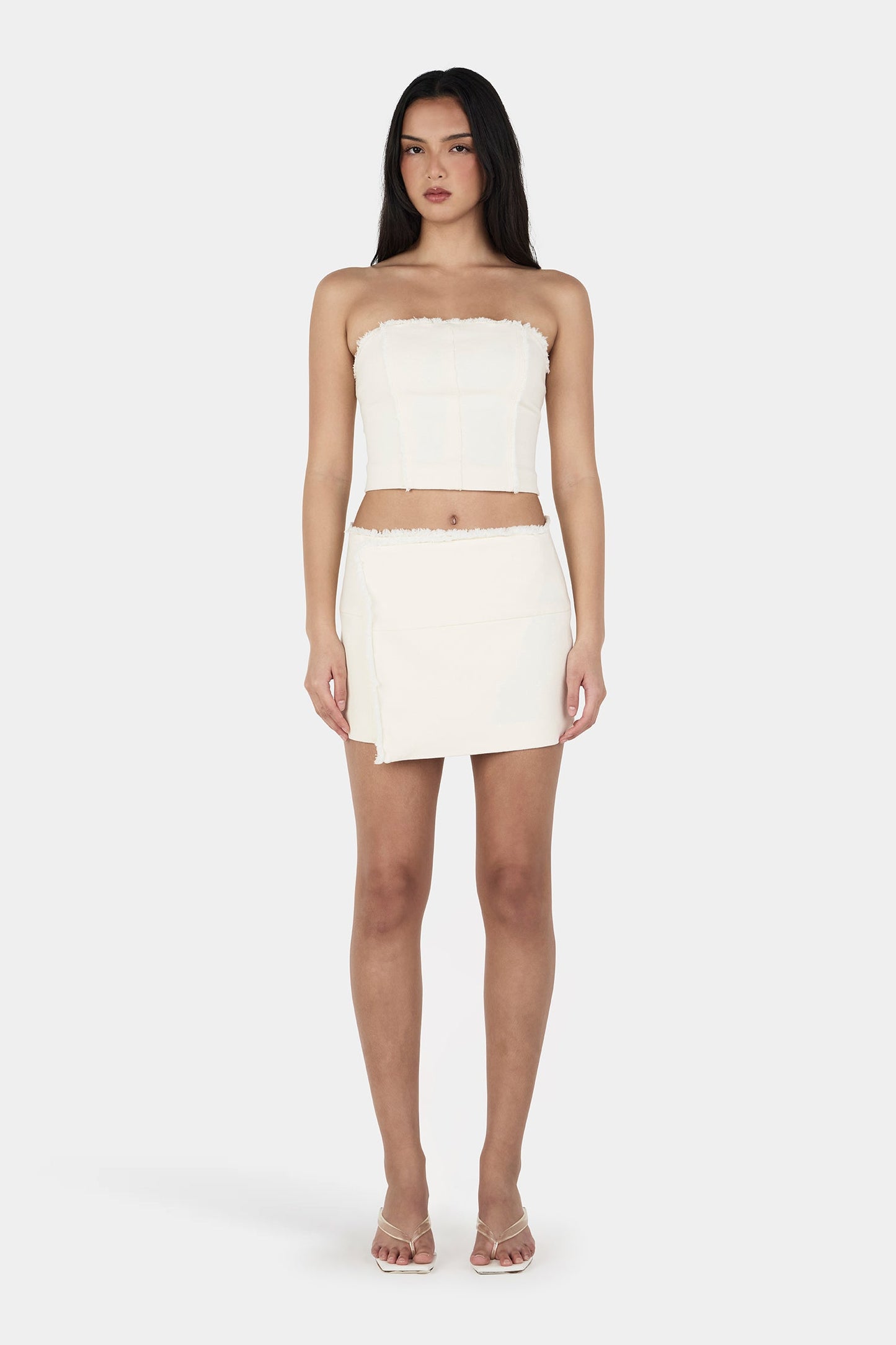 Tate Frayed Mini Skirt