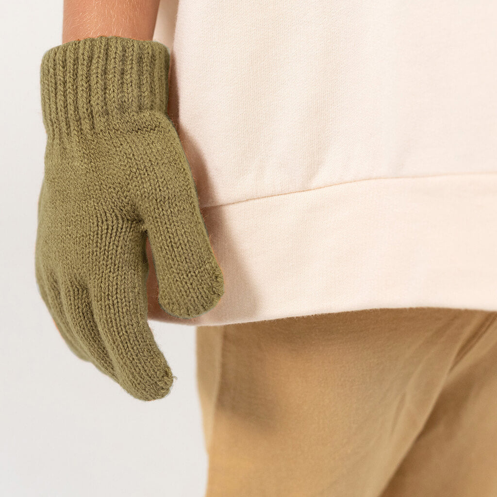 Organic Cotton Gloves Olive