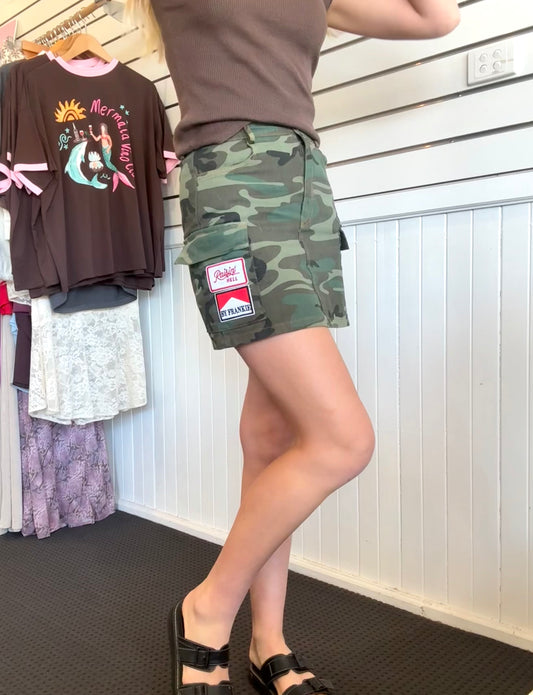 Dark Camo Cargo Skirt