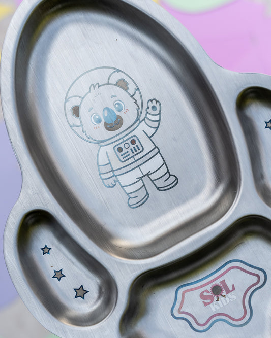 Premium Large Stainless Steel Kids Plate