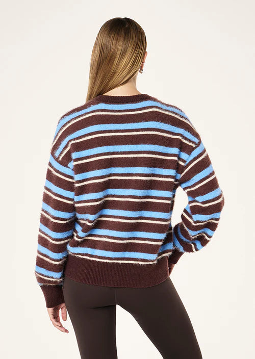 Sable stripe knit bomber