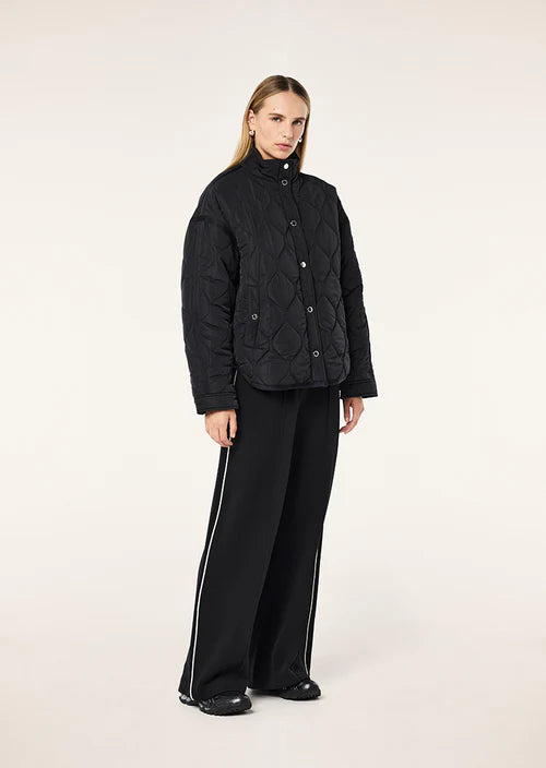 Surge quilt jacket in black