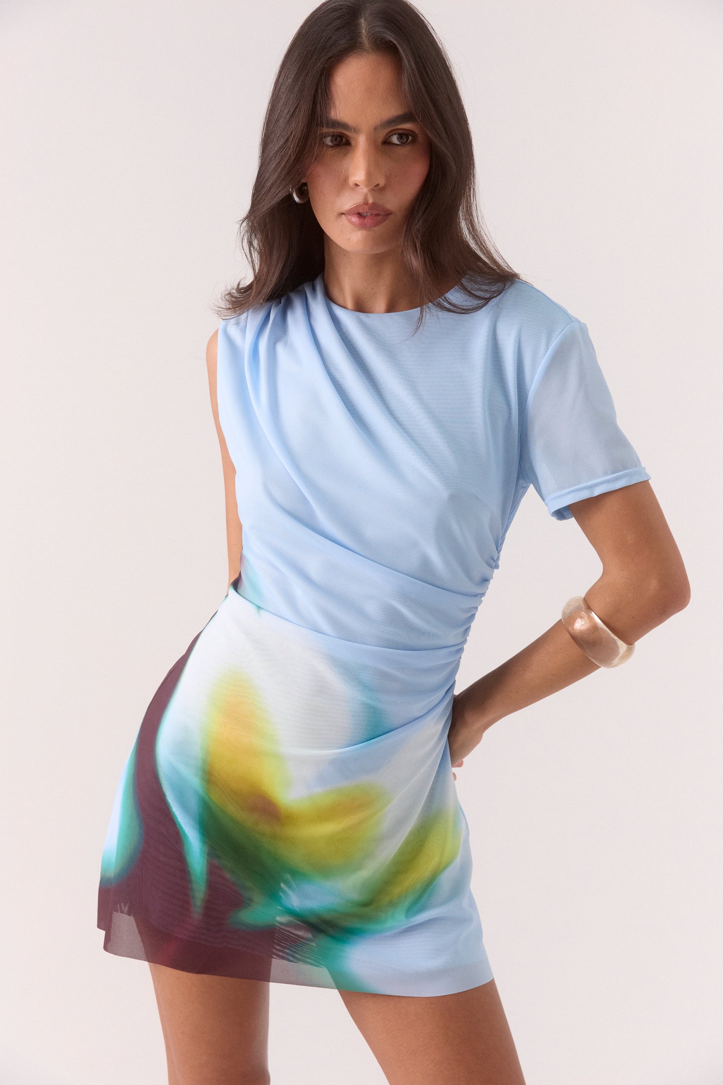 Zinnia Mesh Mini Dress