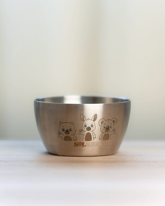 Stainless Steel Kids Bowl - Aussie Buddies